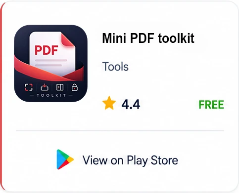 Mini PDF Toolkit — Coming Soon to Google Play