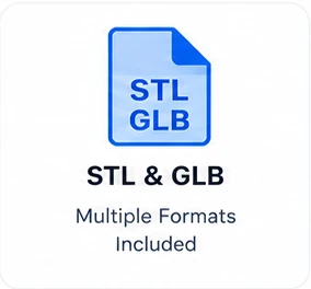 STL and GLB — Multiple Formats Included