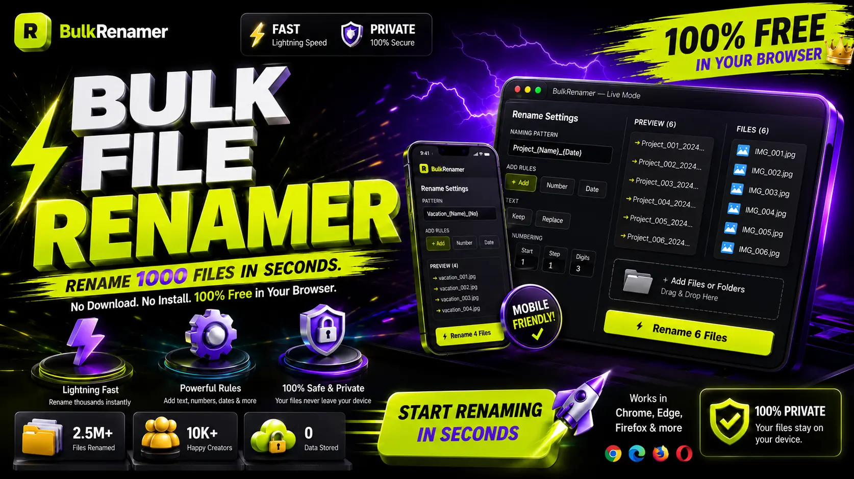 BulkRenamer preview