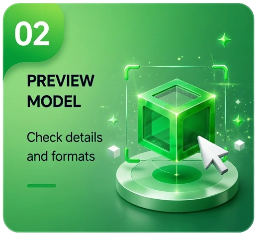 Step 2: Preview model — Check details and formats
