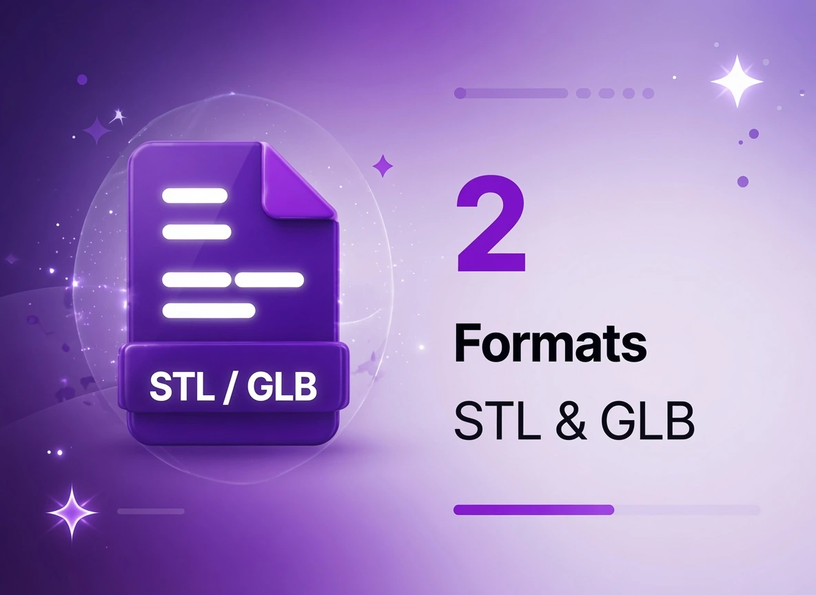 2 Formats — STL & GLB